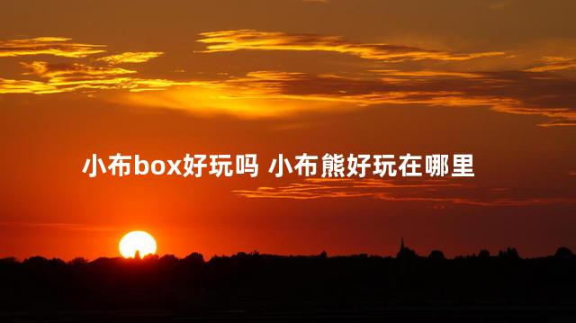 小布box好玩吗 小布熊好玩在哪里